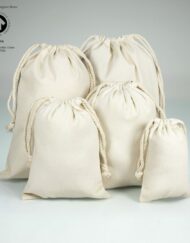 Bio Organic Cotton Drawstring Bags