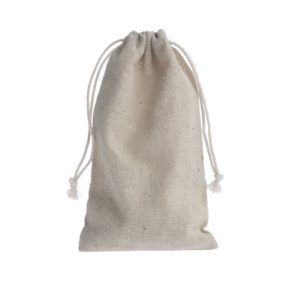 mini linen drawstring bag 10x15cm