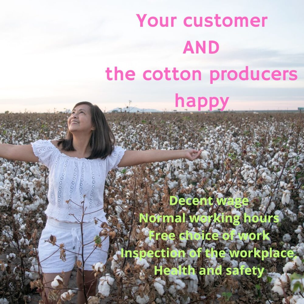 organic cotton with social checks for farmers