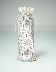 50 pieces Ecological Cotton Easter Doodle Wine Gift Bags